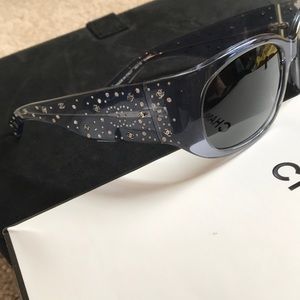 Authentic CHANEL sunglasses w/ crystals and CC